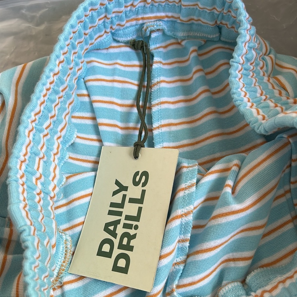NWT Daily Drills Striped Cotton Shorts - Picture 3 of 5